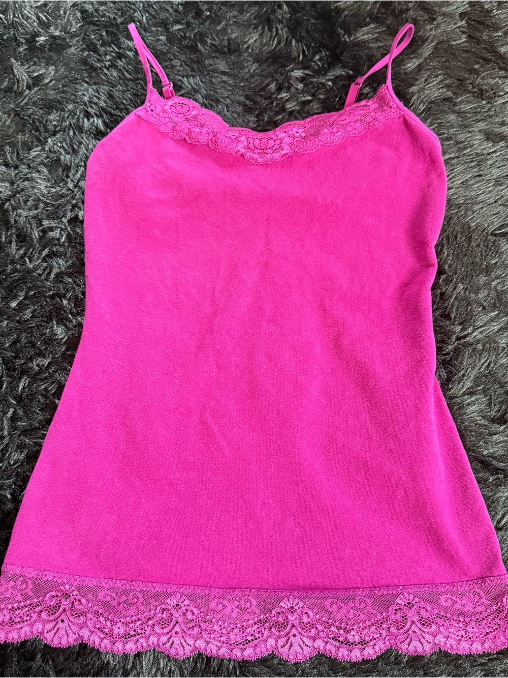 Fairycore Express Hot Pink Lace-Trim Camisole